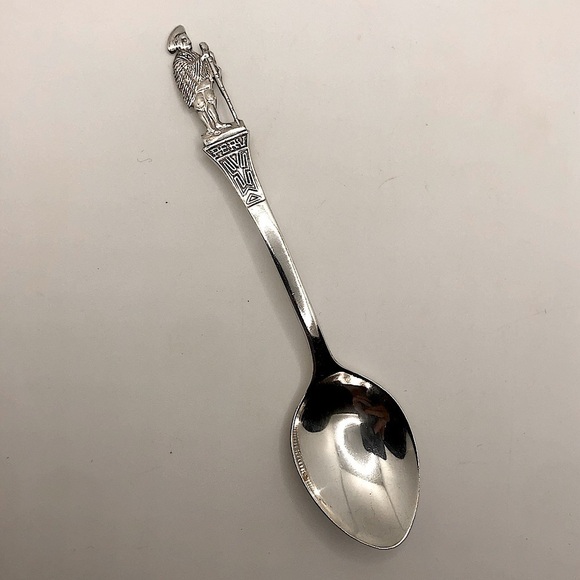 Vtg Sterling Silver Peru Peruvian Souvenir Spoon 4.1” - Picture 1 of 4